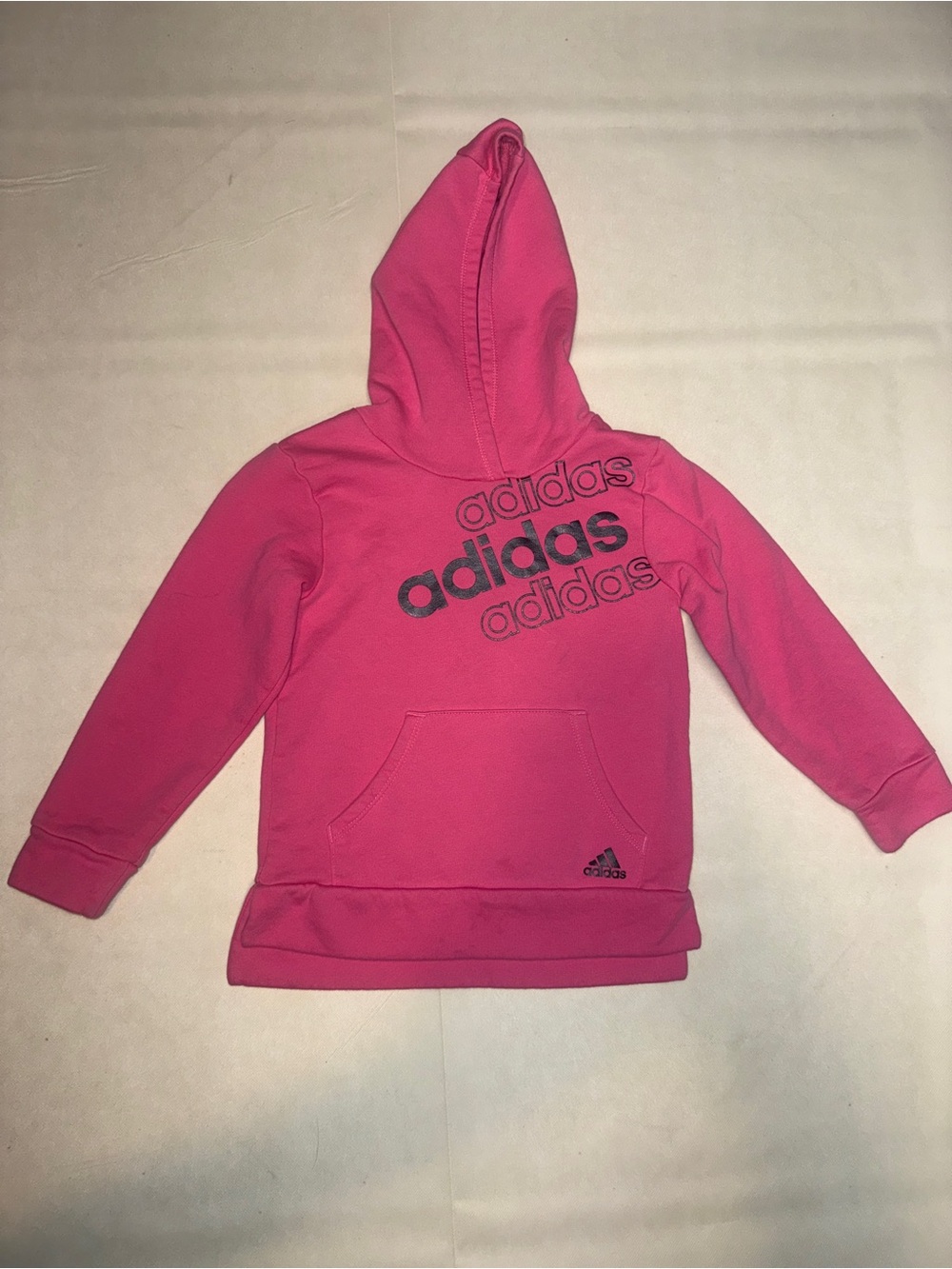 adidas Bright Pink Kids' Hoodie with Logo